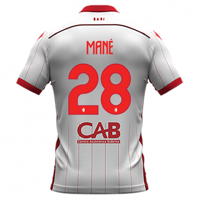 Danxen Mænd Moussa Mané #28 Hvid Rød Hjemmebane Spillertrøjer 2025/26 Trøje T-Shirt