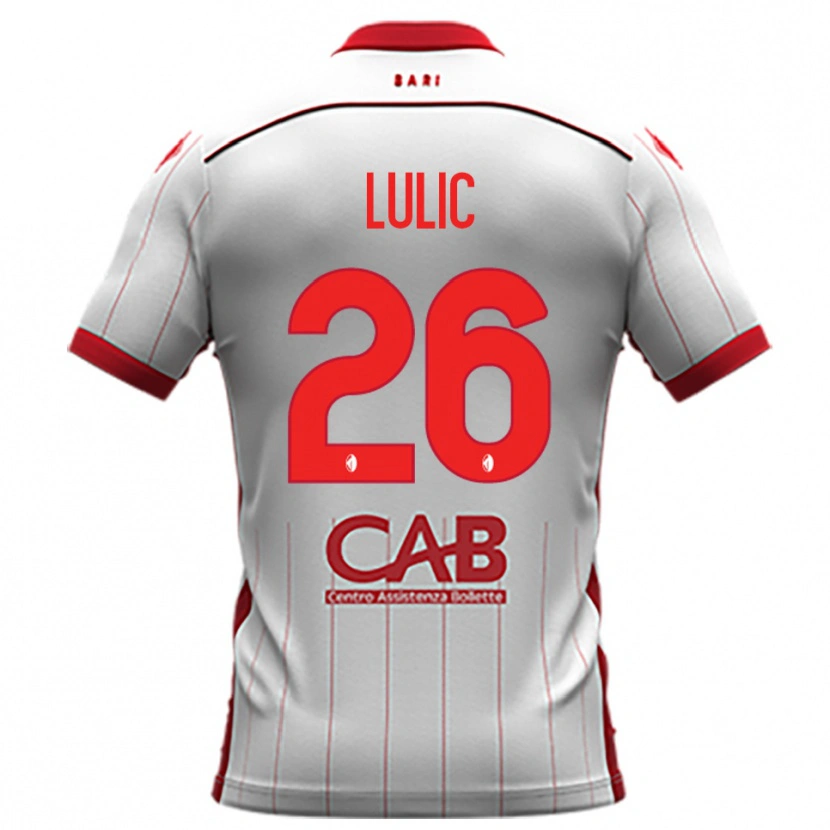 Danxen Mænd Karlo Lulic #26 Hvid Rød Hjemmebane Spillertrøjer 2025/26 Trøje T-Shirt
