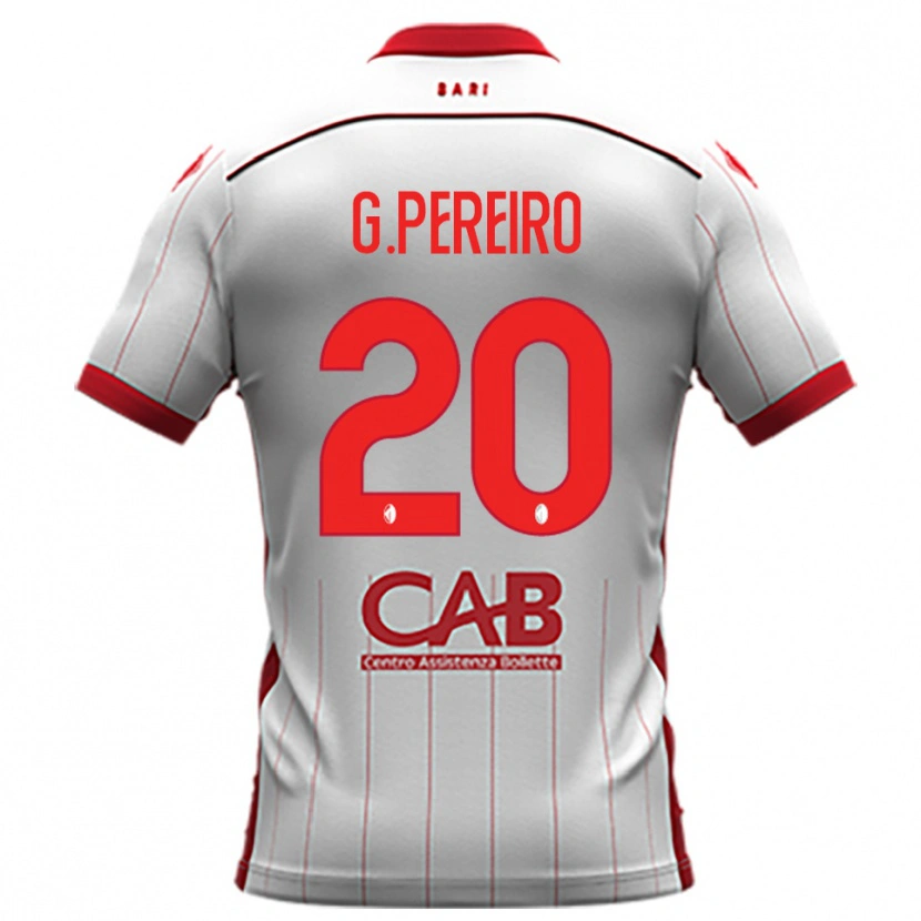 Danxen Mænd Gastón Pereiro #20 Hvid Rød Hjemmebane Spillertrøjer 2025/26 Trøje T-Shirt
