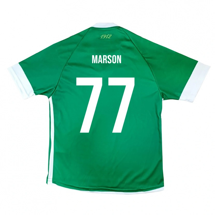 Danxen Mænd Leonardo Marson #77 Grøn Hvid Hjemmebane Spillertrøjer 2025/26 Trøje T-Shirt