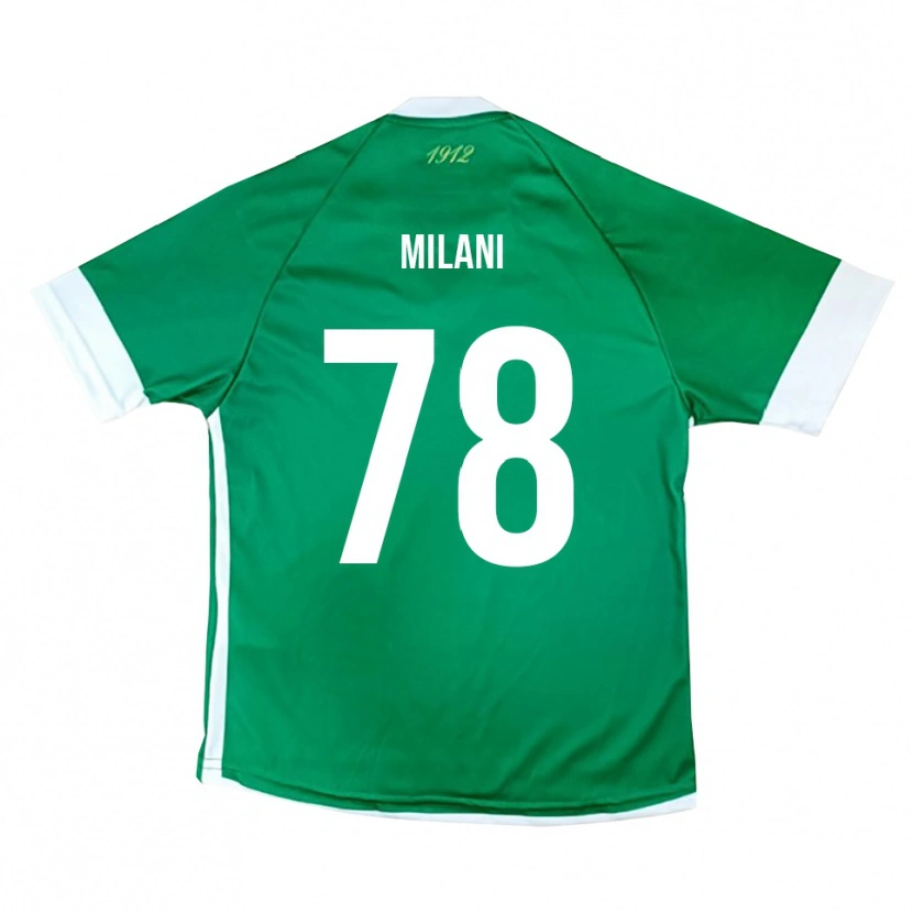 Danxen Mænd Alessandro Milani #78 Grøn Hvid Hjemmebane Spillertrøjer 2025/26 Trøje T-Shirt