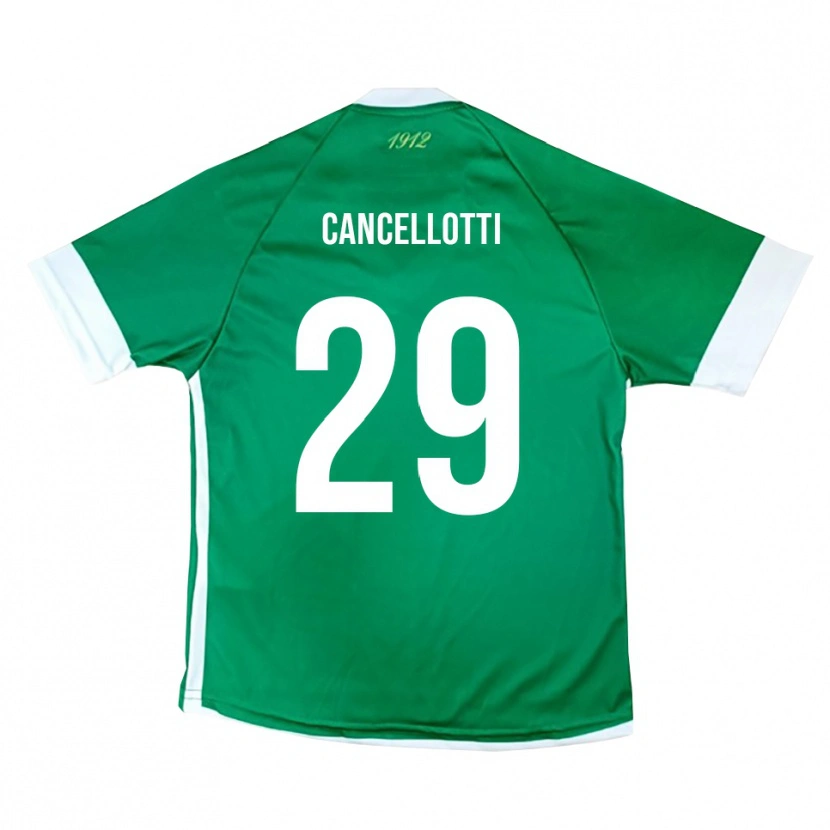 Danxen Mænd Tommaso Cancellotti #29 Grøn Hvid Hjemmebane Spillertrøjer 2025/26 Trøje T-Shirt