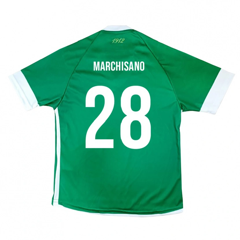 Danxen Mænd Matteo Marchisano #28 Grøn Hvid Hjemmebane Spillertrøjer 2025/26 Trøje T-Shirt