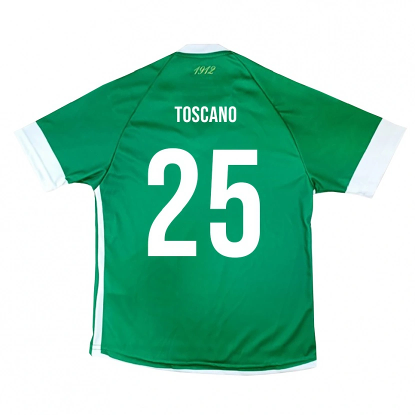 Danxen Mænd Marco Toscano #25 Grøn Hvid Hjemmebane Spillertrøjer 2025/26 Trøje T-Shirt