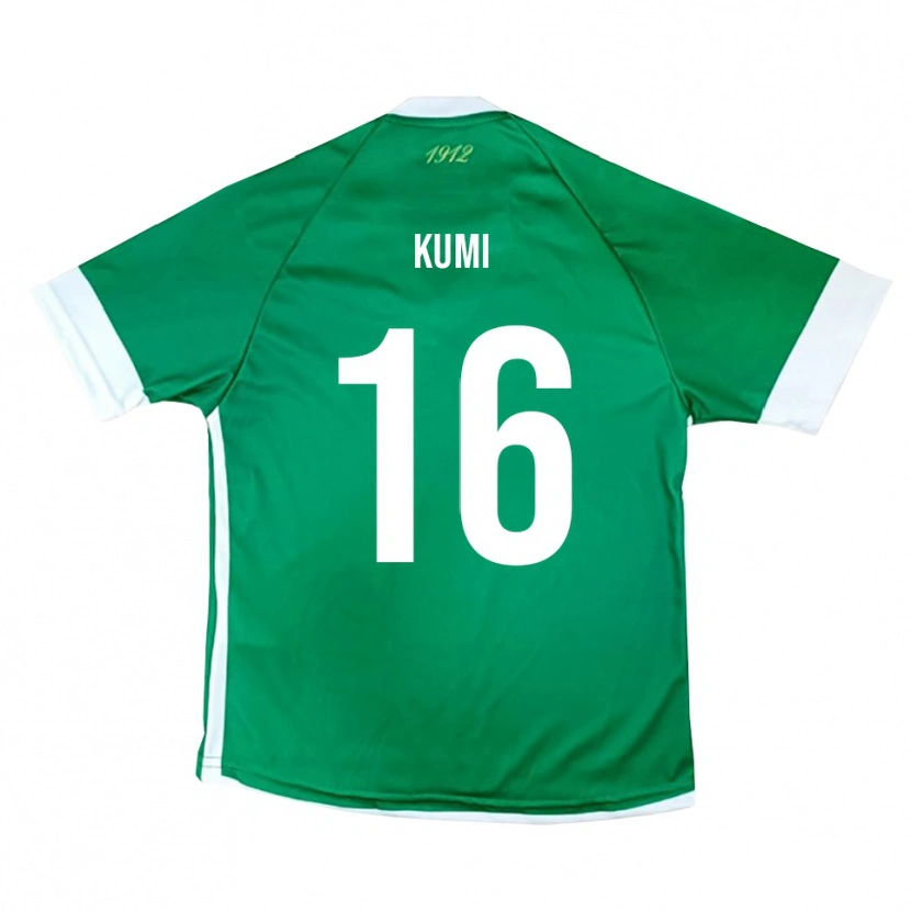 Danxen Mænd Justin Kumi #16 Grøn Hvid Hjemmebane Spillertrøjer 2025/26 Trøje T-Shirt