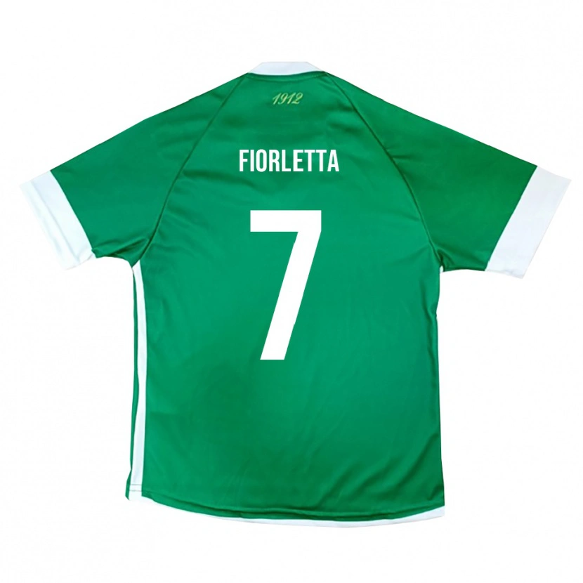 Danxen Mænd Gianmarco Fiorletta #7 Grøn Hvid Hjemmebane Spillertrøjer 2025/26 Trøje T-Shirt