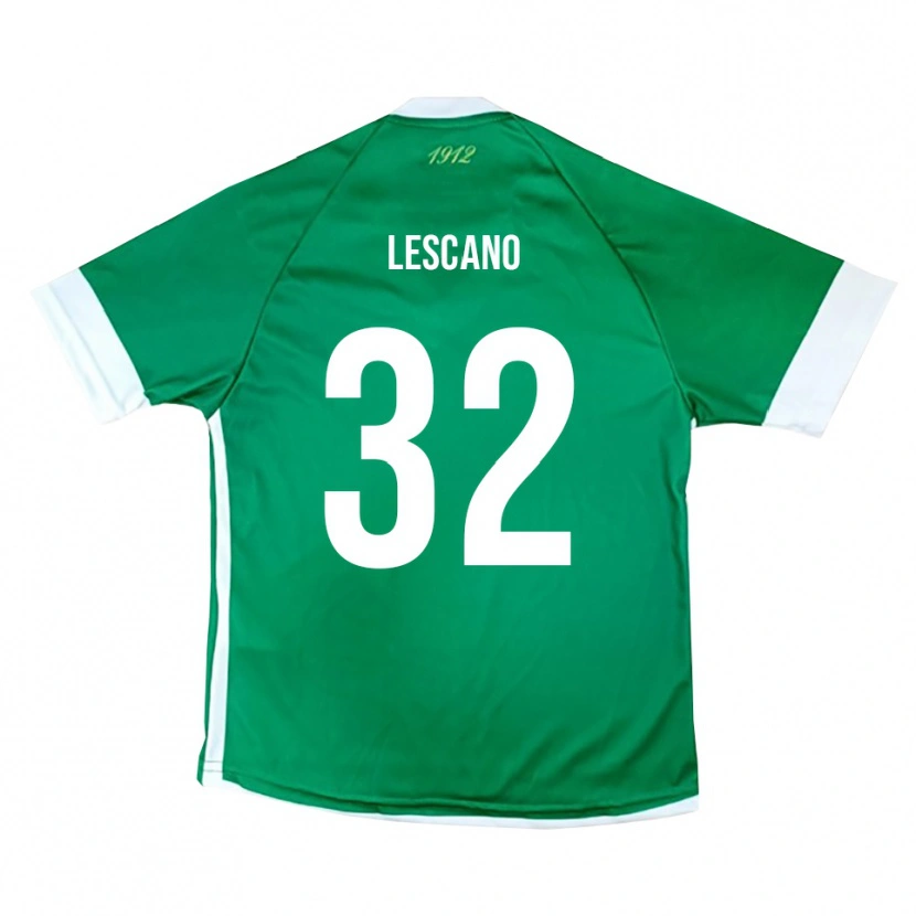 Danxen Mænd Facundo Lescano #32 Grøn Hvid Hjemmebane Spillertrøjer 2025/26 Trøje T-Shirt