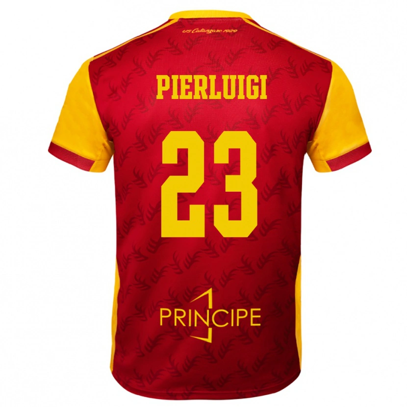 Danxen Mænd Federico Pierluigi #23 Gul Rød Hjemmebane Spillertrøjer 2025/26 Trøje T-Shirt