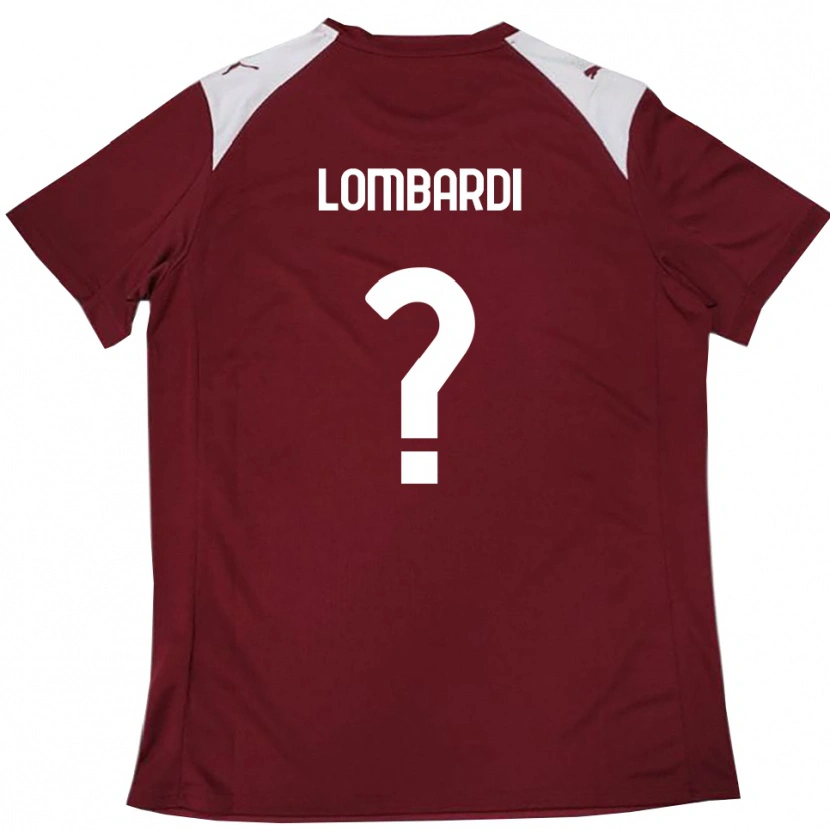 Danxen Mænd Lorenzo Lombardi #0 Bourgogne Hvid Hjemmebane Spillertrøjer 2025/26 Trøje T-Shirt