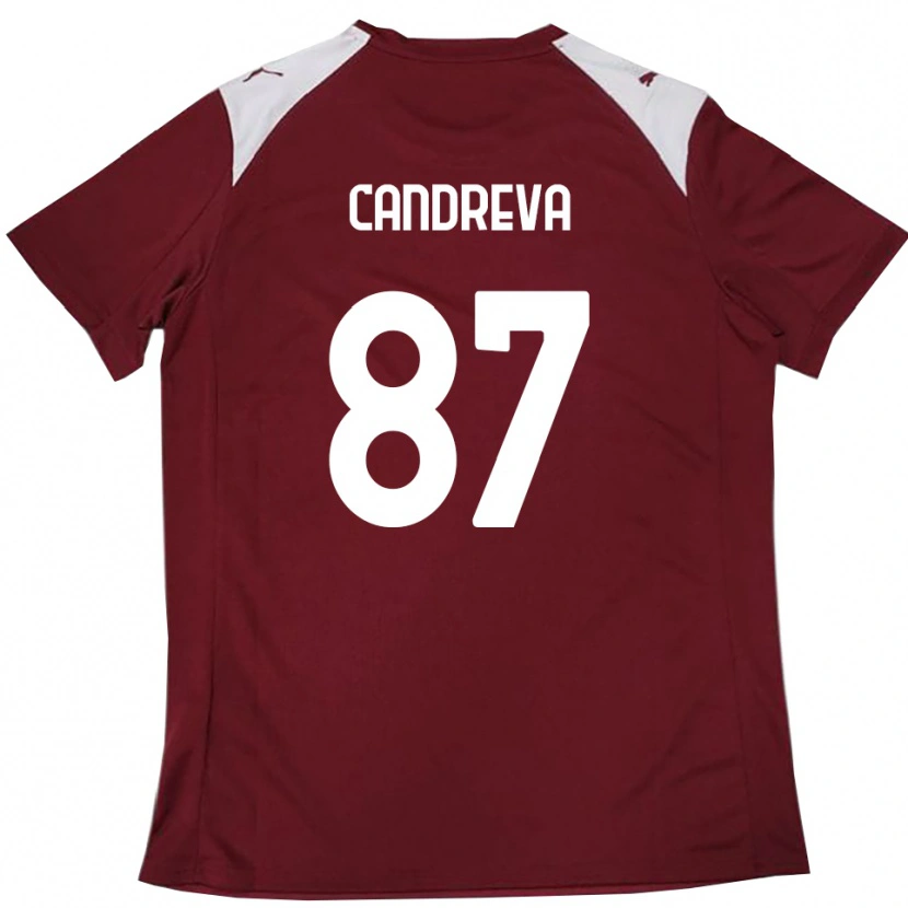 Danxen Mænd Antonio Candreva #87 Bourgogne Hvid Hjemmebane Spillertrøjer 2025/26 Trøje T-Shirt