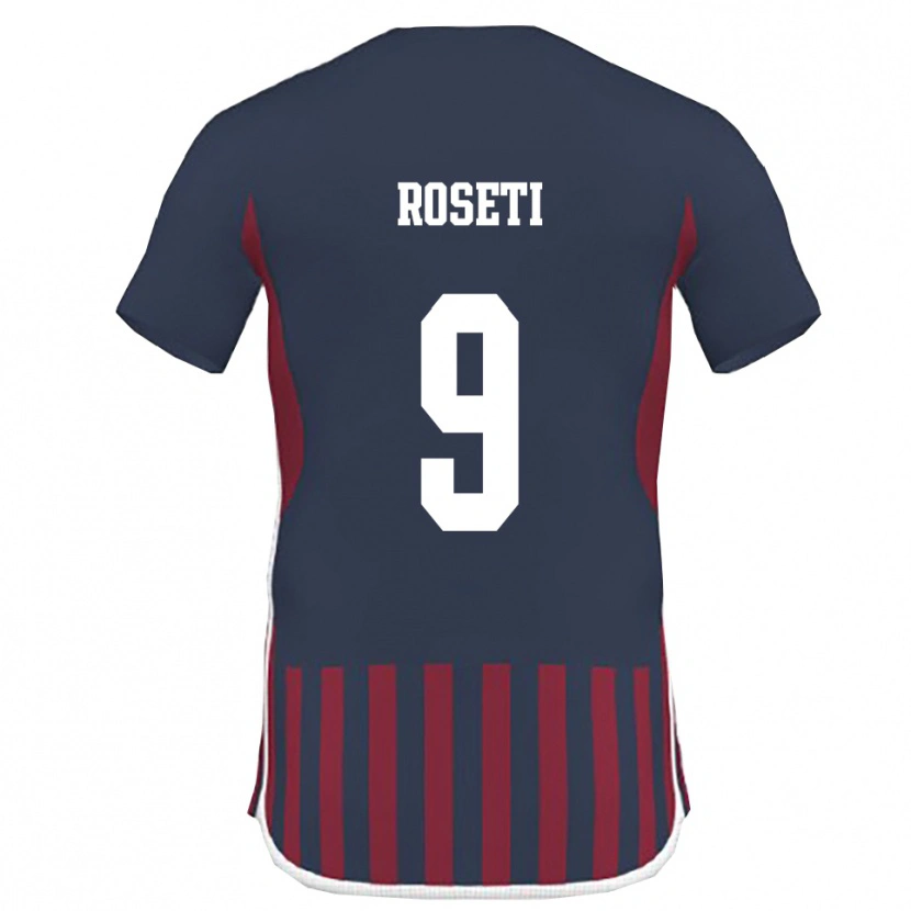 Danxen Mænd Christian Roseti #9 Mørkeblå Rød Hjemmebane Spillertrøjer 2025/26 Trøje T-Shirt