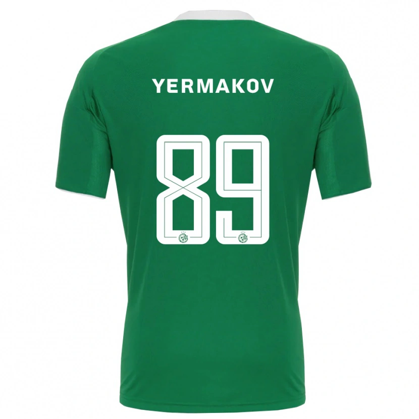 Danxen Mænd Georgiy Yermakov #89 Grøn Hvid Hjemmebane Spillertrøjer 2025/26 Trøje T-Shirt