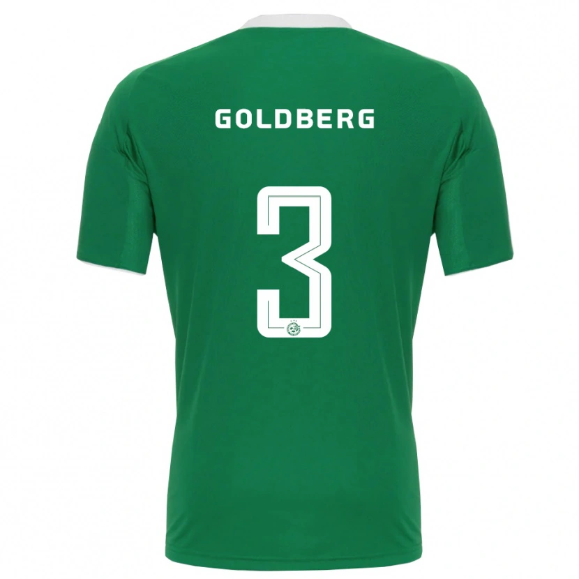 Danxen Mænd Shon Goldberg #3 Grøn Hvid Hjemmebane Spillertrøjer 2025/26 Trøje T-Shirt