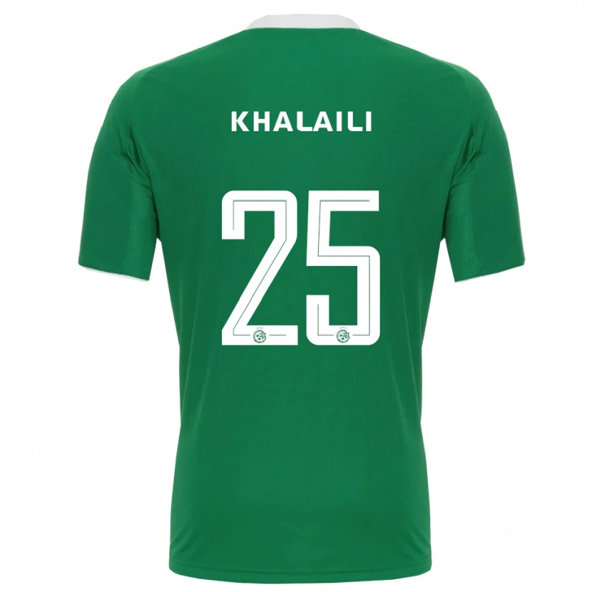 Danxen Mænd Anan Khalaili #25 Grøn Hvid Hjemmebane Spillertrøjer 2025/26 Trøje T-Shirt