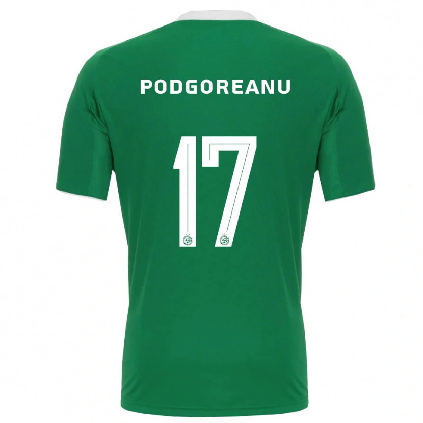 Danxen Mænd Suf Podgoreanu #17 Grøn Hvid Hjemmebane Spillertrøjer 2025/26 Trøje T-Shirt