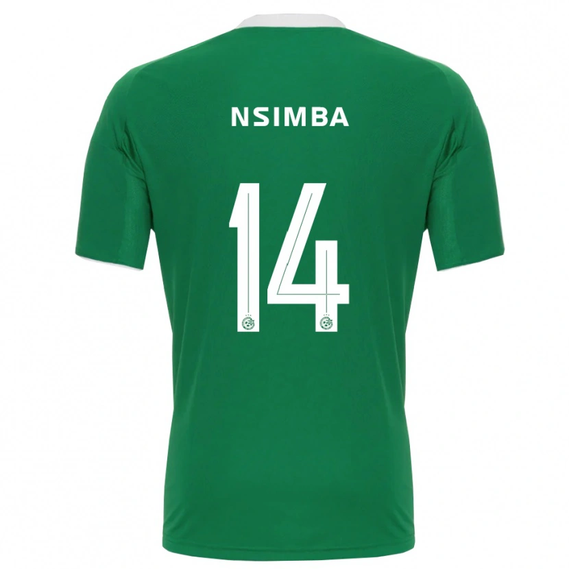 Danxen Mænd Vital Nsimba #14 Grøn Hvid Hjemmebane Spillertrøjer 2025/26 Trøje T-Shirt