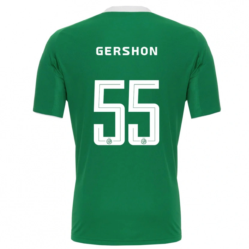 Danxen Mænd Rami Gershon #55 Grøn Hvid Hjemmebane Spillertrøjer 2025/26 Trøje T-Shirt