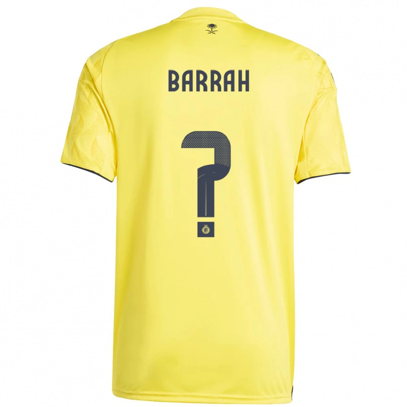 Danxen Mænd Muhannad Barrah #0 Gul Sort Hjemmebane Spillertrøjer 2025/26 Trøje T-Shirt