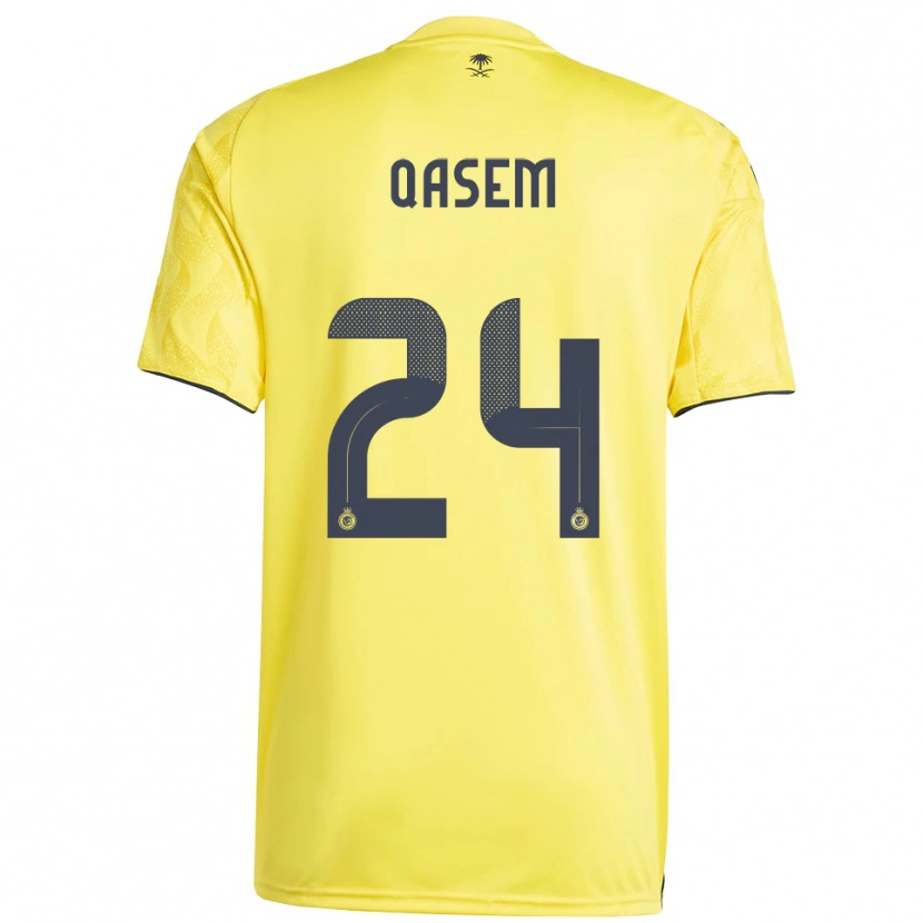 Danxen Mænd Mohammed Qasem #24 Gul Sort Hjemmebane Spillertrøjer 2025/26 Trøje T-Shirt
