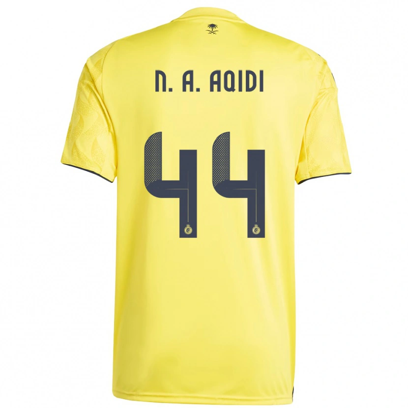 Danxen Mænd Nawaf Al-Aqidi #44 Gul Sort Hjemmebane Spillertrøjer 2025/26 Trøje T-Shirt