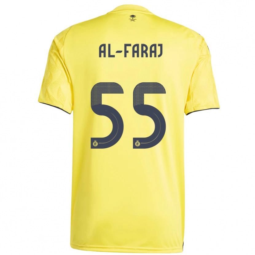 Danxen Mænd Abdulaziz Al-Faraj #55 Gul Sort Hjemmebane Spillertrøjer 2025/26 Trøje T-Shirt