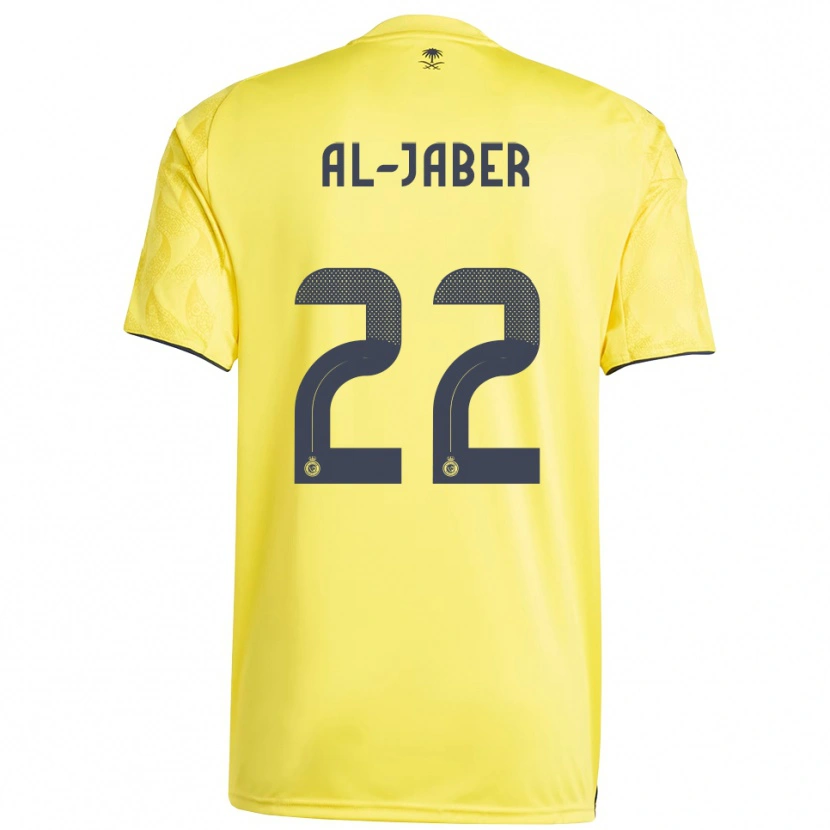 Danxen Mænd Abdulmalik Al-Jaber #22 Gul Sort Hjemmebane Spillertrøjer 2025/26 Trøje T-Shirt