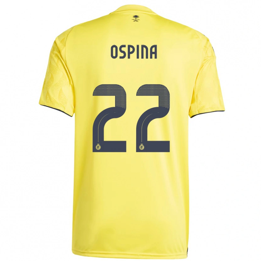 Danxen Mænd David Ospina #22 Gul Sort Hjemmebane Spillertrøjer 2025/26 Trøje T-Shirt
