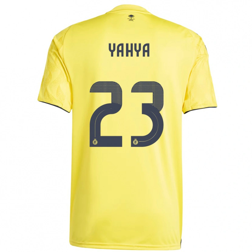 Danxen Mænd Ayman Yahya #23 Gul Sort Hjemmebane Spillertrøjer 2025/26 Trøje T-Shirt