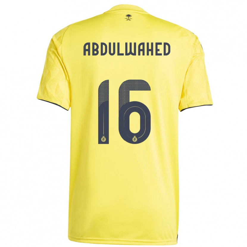 Danxen Mænd Ghader Abdulwahed #16 Gul Sort Hjemmebane Spillertrøjer 2025/26 Trøje T-Shirt