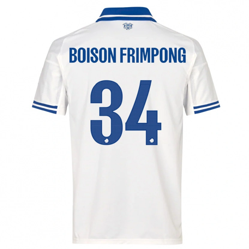 Danxen Mænd David Boison Frimpong #34 Hvid Blå Hjemmebane Spillertrøjer 2025/26 Trøje T-Shirt
