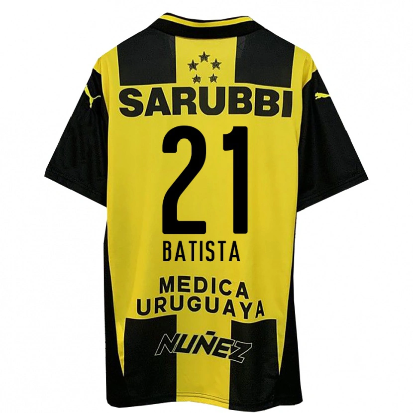 Danxen Mænd Facundo Batista #21 Gul Sort Hjemmebane Spillertrøjer 2025/26 Trøje T-Shirt