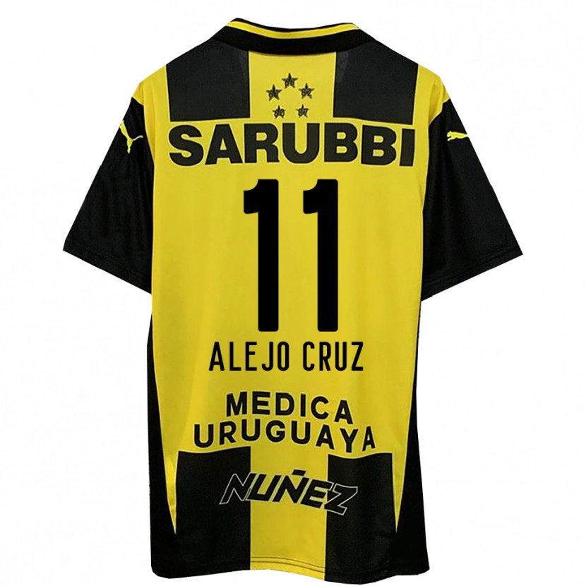 Danxen Mænd Alejo Cruz #11 Gul Sort Hjemmebane Spillertrøjer 2025/26 Trøje T-Shirt