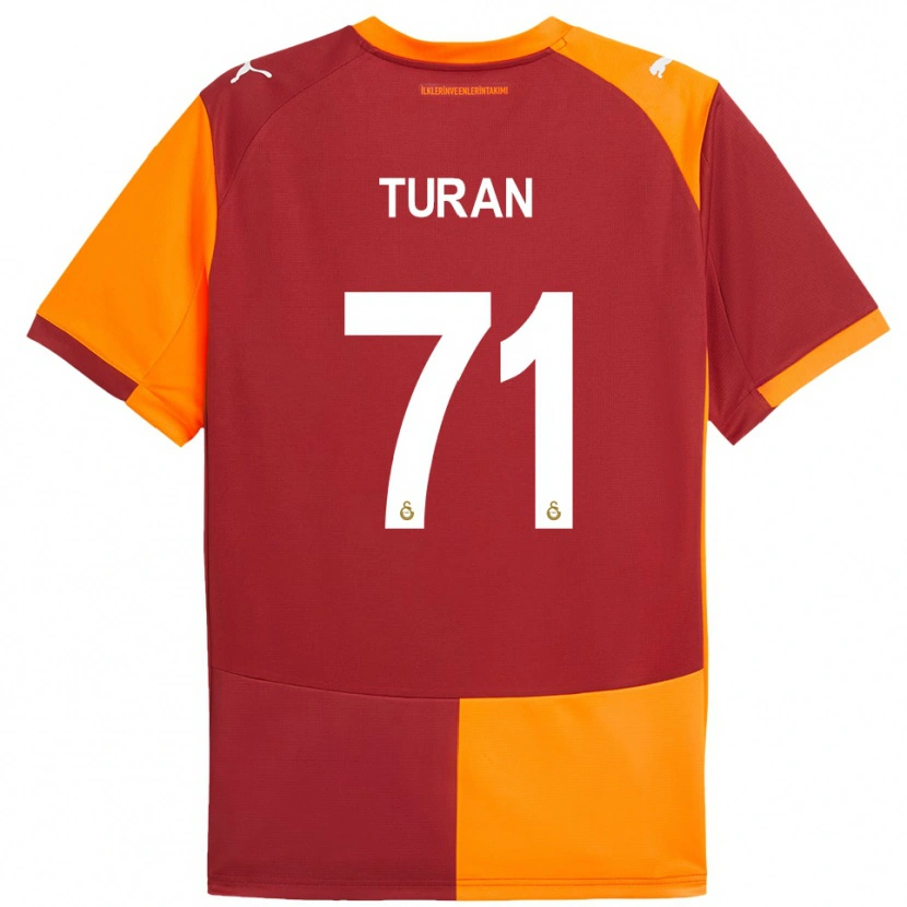 Danxen Mænd Hasan Turan #71 Rød Orange Hjemmebane Spillertrøjer 2025/26 Trøje T-Shirt