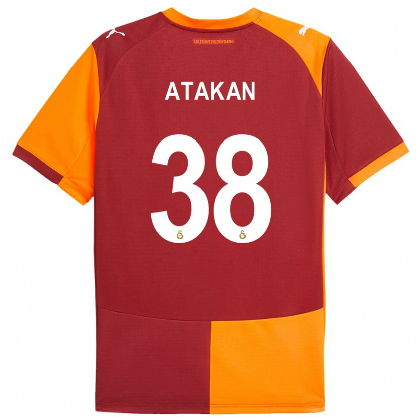 Danxen Mænd Atakan Ordu #38 Rød Orange Hjemmebane Spillertrøjer 2025/26 Trøje T-Shirt