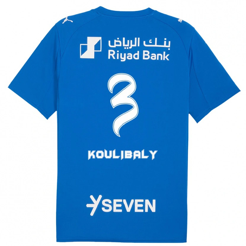 Danxen Mænd Kalidou Koulibaly #3 Blå Hvid Hjemmebane Spillertrøjer 2025/26 Trøje T-Shirt