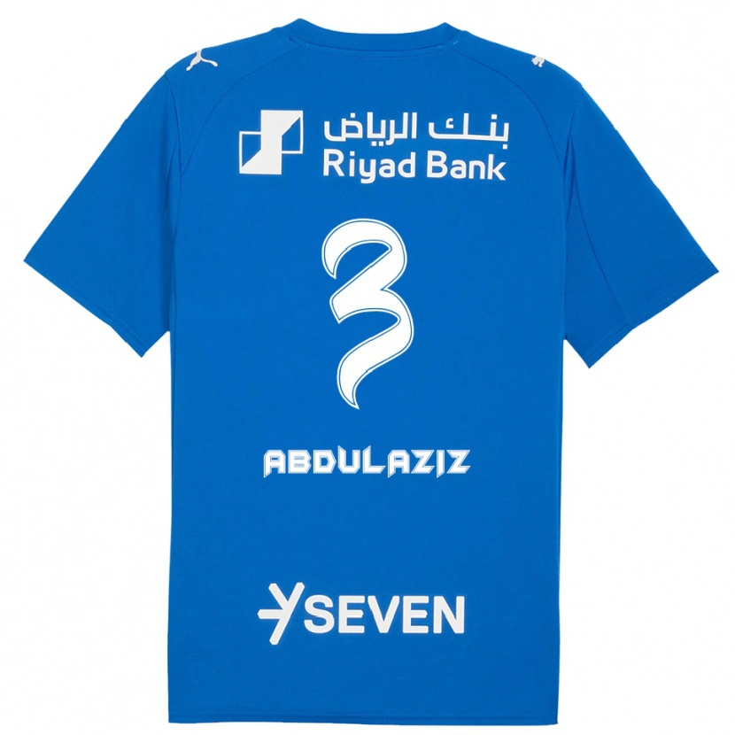 Danxen Mænd Al Jawhara Abdulaziz #3 Blå Hvid Hjemmebane Spillertrøjer 2025/26 Trøje T-Shirt