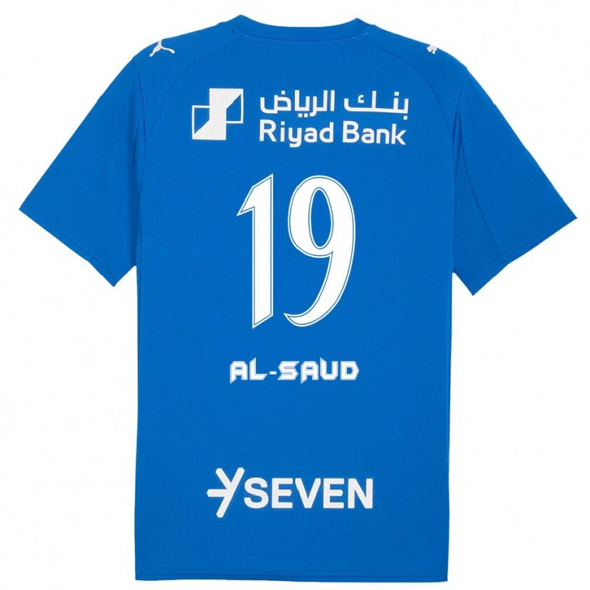 Danxen Mænd Manal Al-Saud #19 Blå Hvid Hjemmebane Spillertrøjer 2025/26 Trøje T-Shirt
