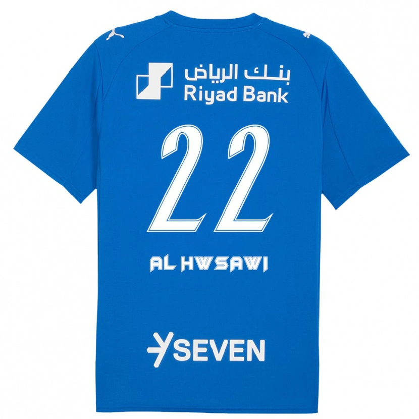 Danxen Mænd Shorouq Al-Hwsawi #22 Blå Hvid Hjemmebane Spillertrøjer 2025/26 Trøje T-Shirt