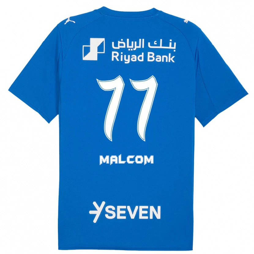 Danxen Mænd Malcom #77 Blå Hvid Hjemmebane Spillertrøjer 2025/26 Trøje T-Shirt