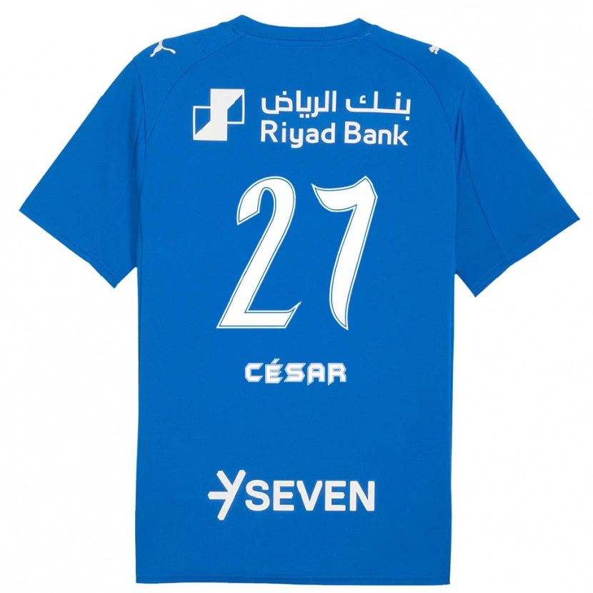 Danxen Mænd Kaio César #27 Blå Hvid Hjemmebane Spillertrøjer 2025/26 Trøje T-Shirt