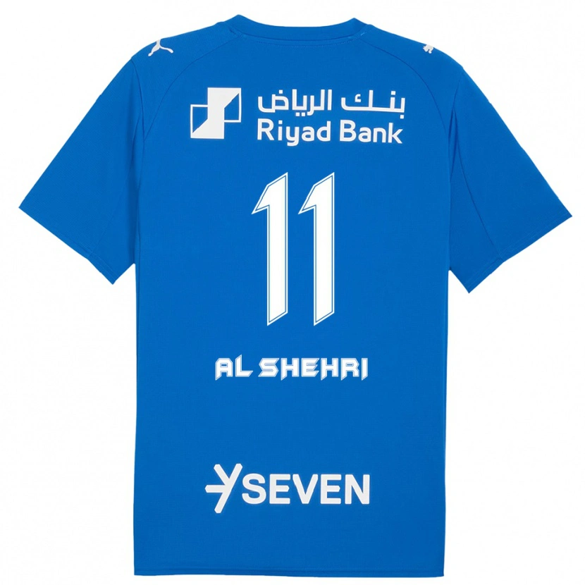 Danxen Mænd Saleh Al-Shehri #11 Blå Hvid Hjemmebane Spillertrøjer 2025/26 Trøje T-Shirt