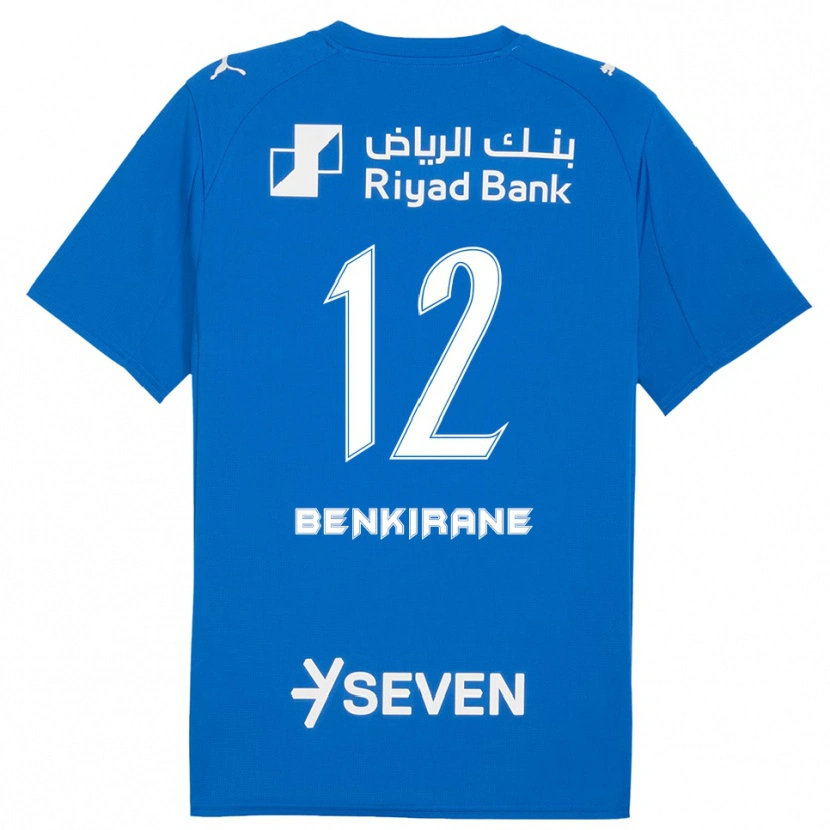 Danxen Mænd Maryam Benkirane #12 Blå Hvid Hjemmebane Spillertrøjer 2025/26 Trøje T-Shirt