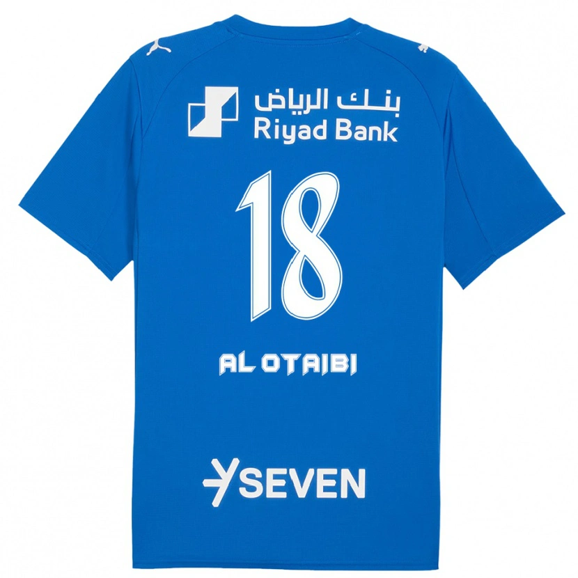 Danxen Mænd Majd Al-Otaibi #18 Blå Hvid Hjemmebane Spillertrøjer 2025/26 Trøje T-Shirt
