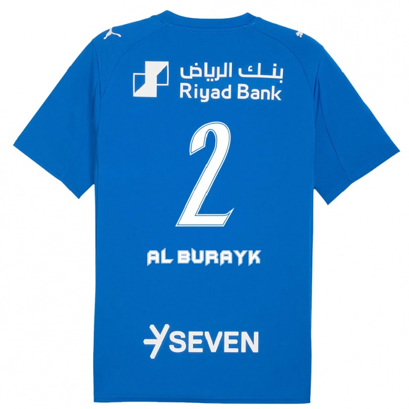 Danxen Mænd Mohammed Al-Burayk #2 Blå Hvid Hjemmebane Spillertrøjer 2025/26 Trøje T-Shirt
