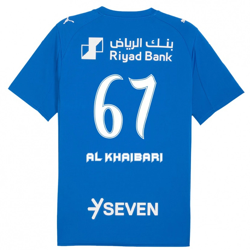 Danxen Mænd Mohammed Al-Khaibari #67 Blå Hvid Hjemmebane Spillertrøjer 2025/26 Trøje T-Shirt