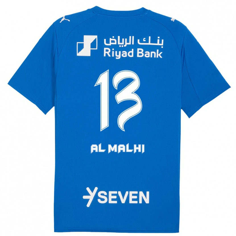 Danxen Mænd Al Muhra Al-Malhi #13 Blå Hvid Hjemmebane Spillertrøjer 2025/26 Trøje T-Shirt