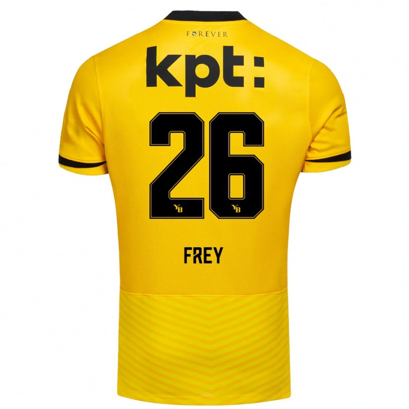 Danxen Mænd Laura Frey #26 Gul Sort Hjemmebane Spillertrøjer 2025/26 Trøje T-Shirt