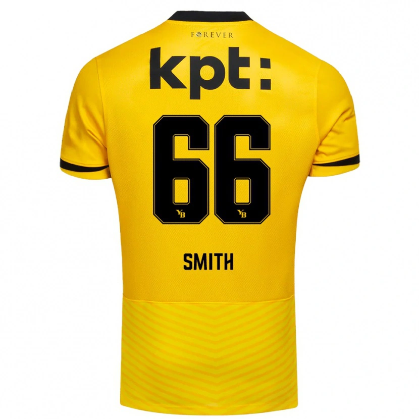 Danxen Mænd Rhodri Smith #66 Gul Sort Hjemmebane Spillertrøjer 2025/26 Trøje T-Shirt