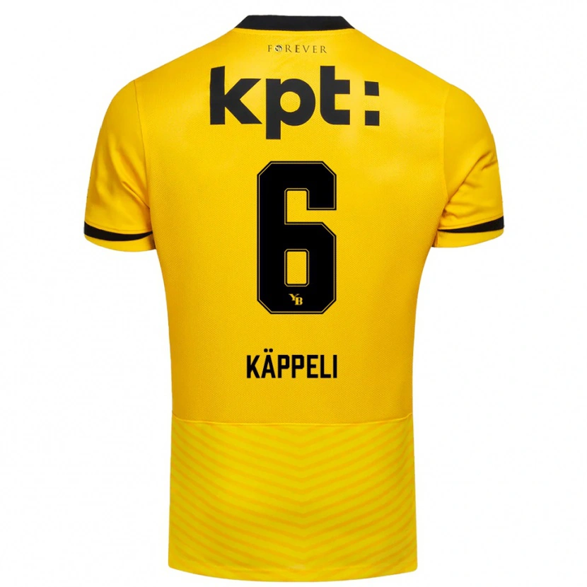 Danxen Mænd Cuno Käppeli #6 Gul Sort Hjemmebane Spillertrøjer 2025/26 Trøje T-Shirt