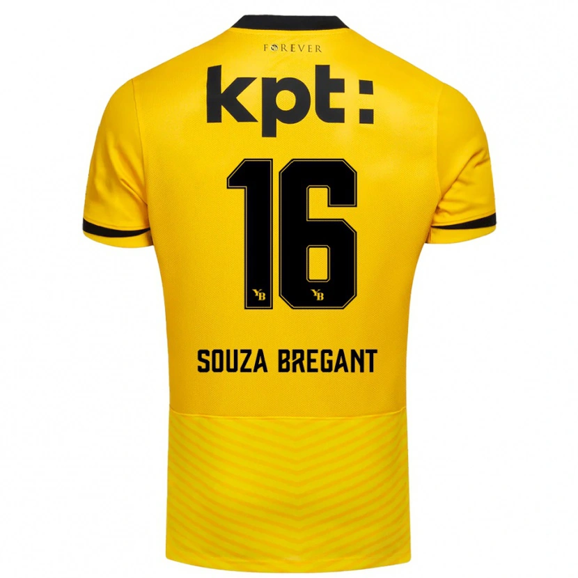 Danxen Mænd Pietro Souza Bregant #16 Gul Sort Hjemmebane Spillertrøjer 2025/26 Trøje T-Shirt